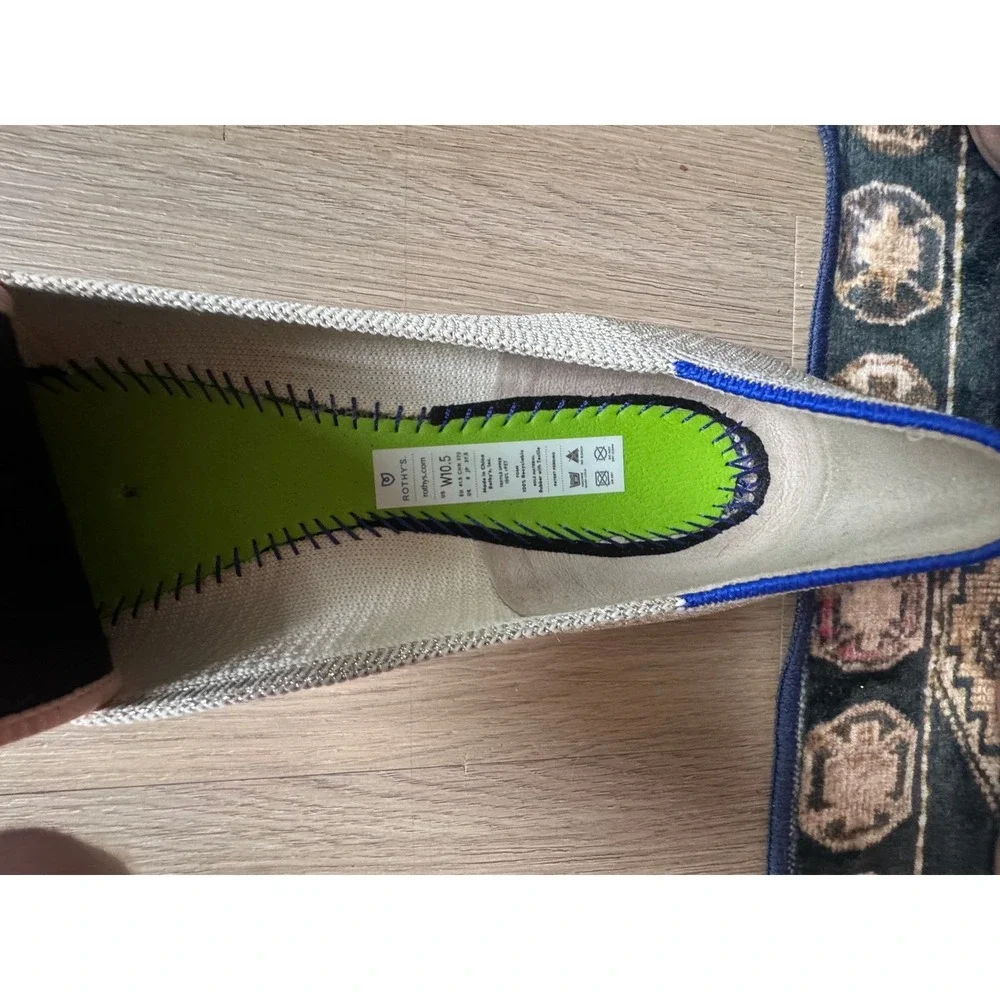 Rothys The‎ Point Diamond Metallic Sparkle Pointed Toe Flats Shoes Womens 10.5